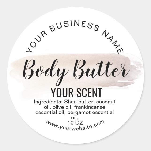 modern luxury product label body butter add logo (Front)