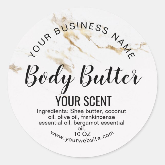 modern luxury product label body butter add logo (Front)