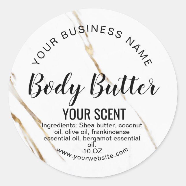 modern luxury product label body butter add logo (Front)