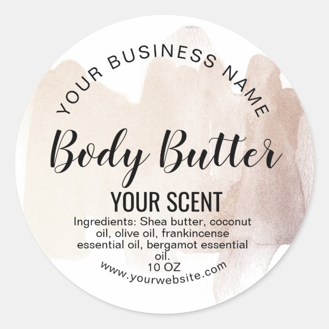 modern luxury product label body butter add logo (Front)