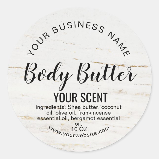 modern luxury product label body butter add logo (Front)