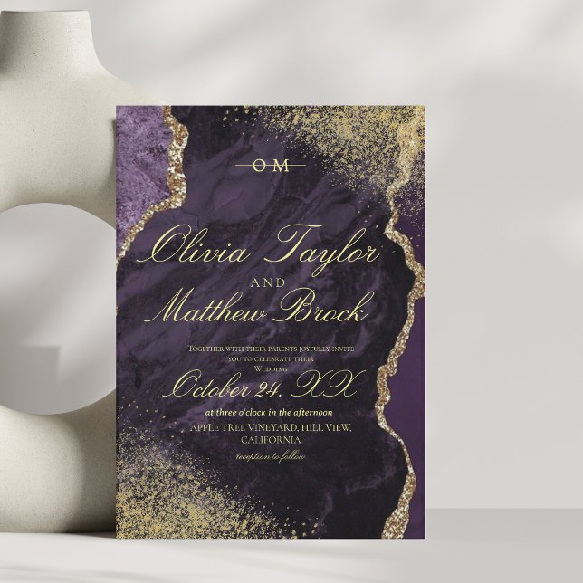 Modern Luxury Purple Wedding Invitation (Creator Uploaded)