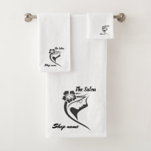Modern Luxury The Salon  hair  custom shop name  Bath Towel Set