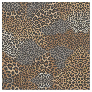 Modern Luxury White Leopard Elegant Collection Fabric