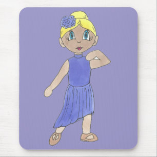 Modern Lyrical Dancer Dance Teacher Purple Recital Mouse Mat