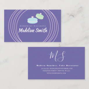 Modern Macaron Logo Homemade Bakery Branding Business Card