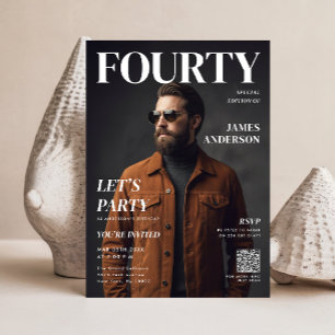 Modern Magazine Cover Photo 40th Birthday Party   
