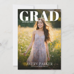 Modern Magazine Graduation Announcement Invitation