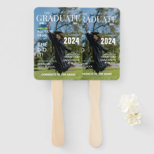 Modern Magazine Photo Graduation Hand Fan