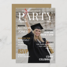 Modern Magazine Photo Graduation Party