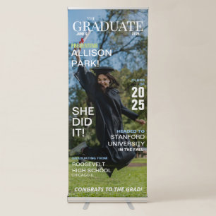 Modern Magazine Photo Graduation Retractable Banner