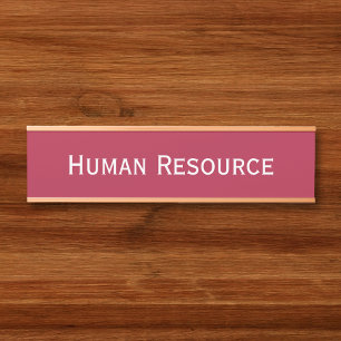 Modern Magenta Office Room Department Name Door Sign