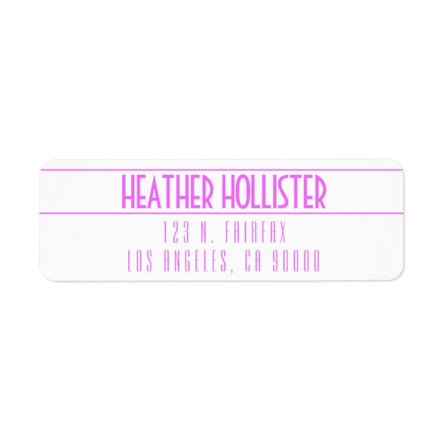 Modern Magenta & White (Front)