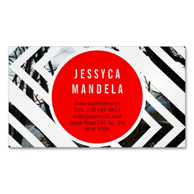 Modern Magnetic Business Card (Front)