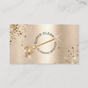 Modern Maid Cleaning Housekeeping Services Sparkle Business Card