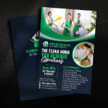 Modern Maid House Cleaning housekeeping Janitorial Flyer<br><div class="desc">Elevate your cleaning business marketing with this professional and eye-catching flyer template. The contemporary design and vibrant colour scheme are sure to capture attention, while the clear layout ensures your key information stands out. Easily customise the text, photos, and logo to match your brand. Add your service list, contact information,...</div>