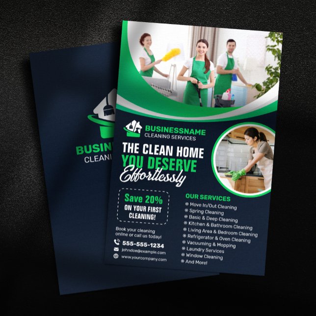 Modern Maid House Cleaning housekeeping Janitorial Flyer (Creator Uploaded)