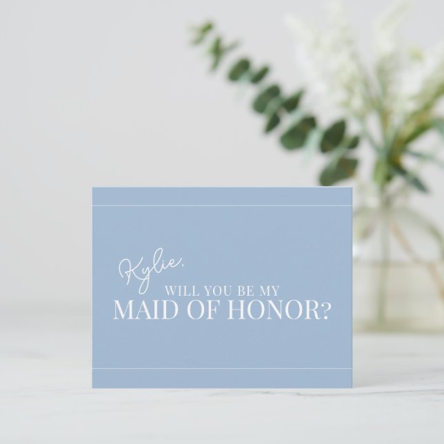 Modern Maid of Honour Proposal Card (Standing Front)