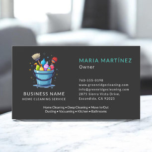 Modern Maid Service Home Cleaning  Business Card