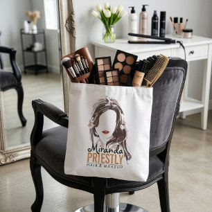 Modern Makeup Artist and Hair Stylist Beauty Salon Tote Bag