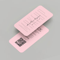 Modern Makeup Artist Beauty Salon Pink Monogram