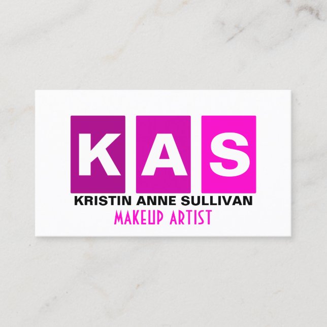Modern Makeup Artist Business Card (Front)