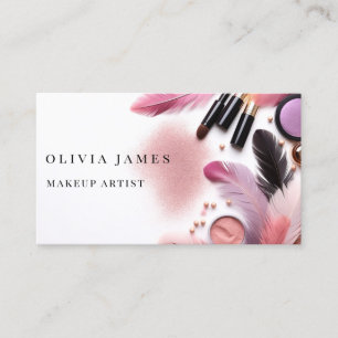 Modern Makeup Artist Cosmetics Beauty Salon Business Card