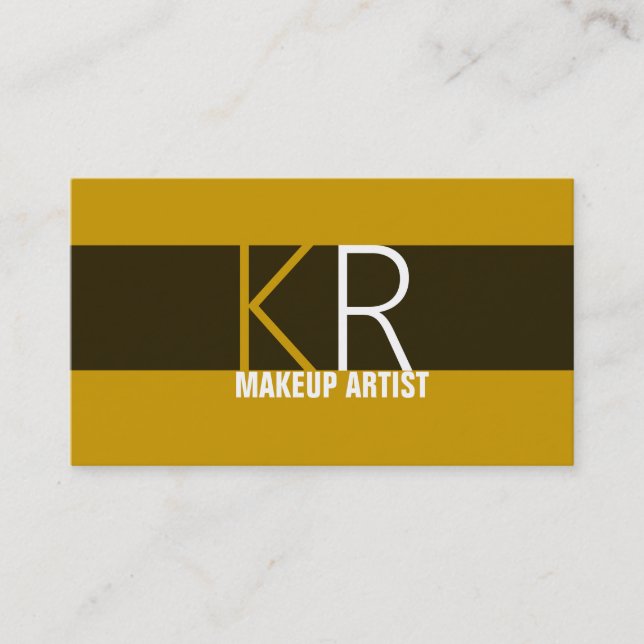 Modern MakeUp Artist Cosmetology Salon Business Card (Front)
