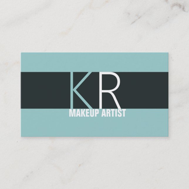 Modern MakeUp Artist Cosmetology Salon Business Card (Front)