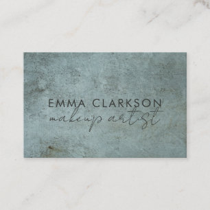 Modern Makeup Artist Grunge Blue Grey  Business Card