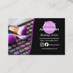 modern Makeup Artist MUA photo small business Business Card