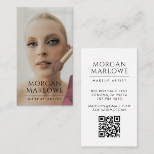 Modern Makeup Artist Photo   Business Card