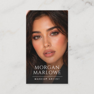 Modern Makeup Artist Photo   Business Card