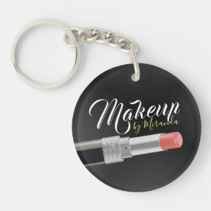 Modern Makeup Artist Stylist Beauty Salon Lipstick Key Ring