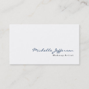 Modern Makeup Artist White Stylish Business Card