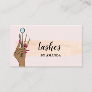 Modern Makeup Eyebrow Eyes Lashes Girly Business C Business Card