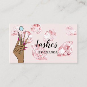 Modern Makeup Eyebrow Eyes Lashes Girly Business C Business Card