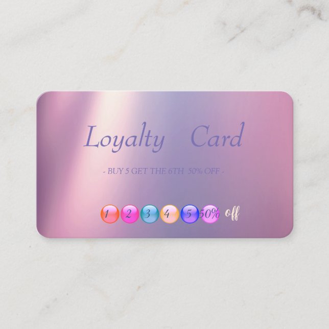 Modern Makeup  Loyalty Card (Front)