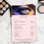 Modern, Makeup Photo Glitter Salon Price List  Flyer<br><div class="desc">Modern,  Makeup Photo Glitter,  Price List Flyer. Edit your product in a few minutes by adding your data. You can change the font/colour/position by "further personalisation".</div>