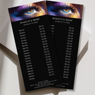 Modern, Makeup Photo Salon Price List  Rack Card