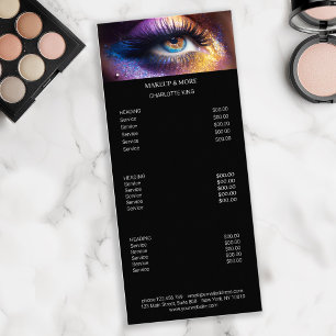 Modern, Makeup Photo  Salon Price List Rack Card