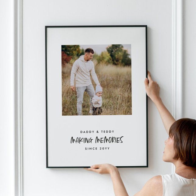 Modern making memories photo gift poster (Creator Uploaded)