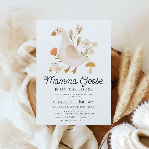 Modern Mama Goose Baby Shower Invitation