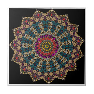 Modern Mandala Ceramic Tile