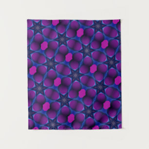 MODERN Mandala COLOR BLUE PINK STAR TAPESTRY