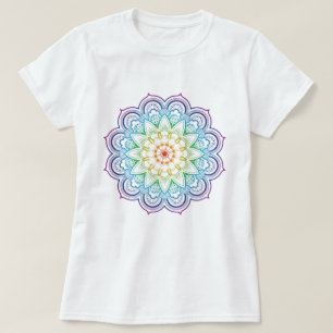 Modern Mandala Colouring Datura Flower T-Shirt