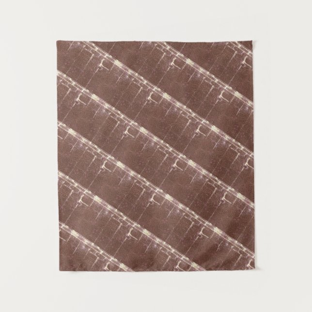 MODERN Mandala LINES -BROWN LIGHT  Tapestry (Front)