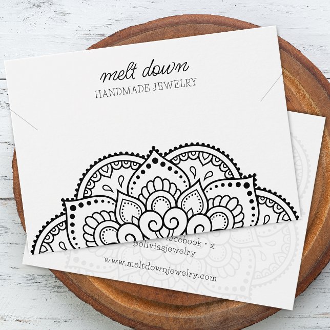 Modern Mandala Necklace Bracelet Display Card (Modern Mandala Necklace Bracelet Display Card)