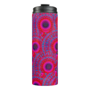 MODERN MANDALA ROSE COLOR PINK THERMAL TUMBLER