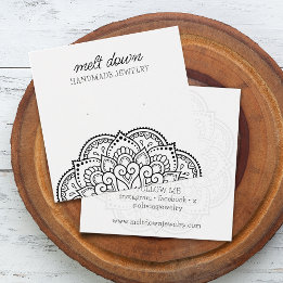 Modern Mandala Stud Earring Jewellery Display Card